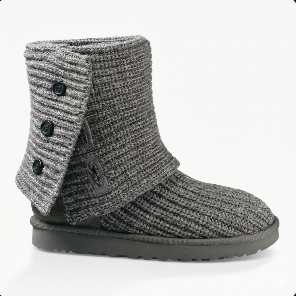 UGG Women's Classic Cardy Knit Boots - Grey